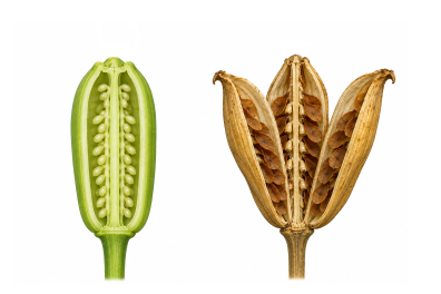 Fruits du Lys (jeune et âgé)